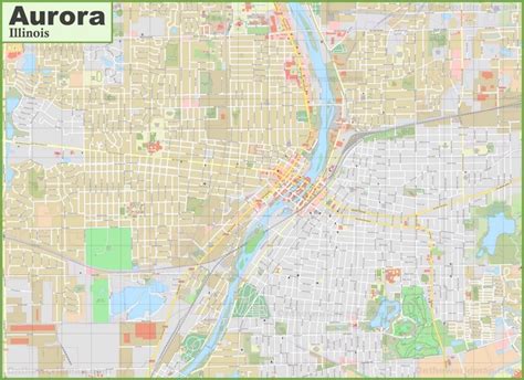 aurora il map surrounding towns